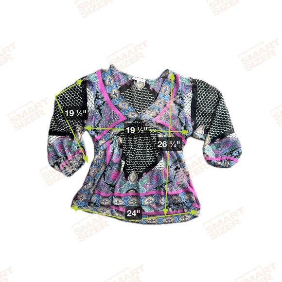 Rose Olive Sheer Babydoll Top Womens M‎ Balloon Sleeve Metallic Threads Fairy - Picture 2 of 8